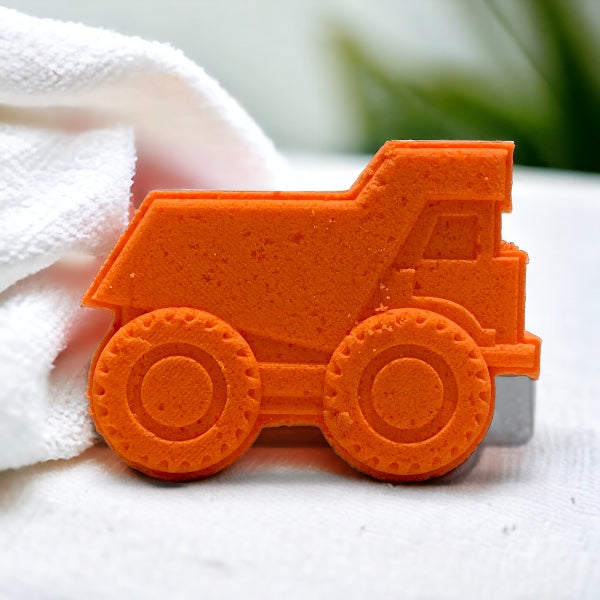 Dump Truck Bath Bomb - Orange - Calla Lily Cosmetics + CL kids