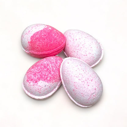 Speckled Egg Bath Bomb - Pink White - Cotton Candy