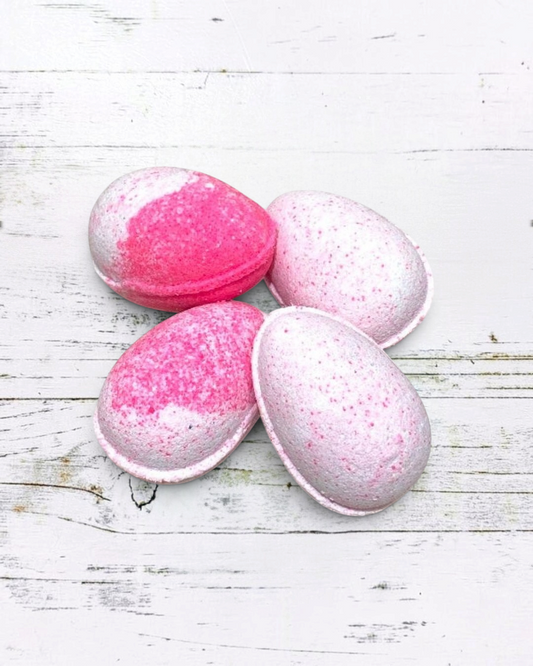 Speckled Egg Bath Bomb - Pink White - Cotton Candy - Calla Lily Cosmetics + CL kids
