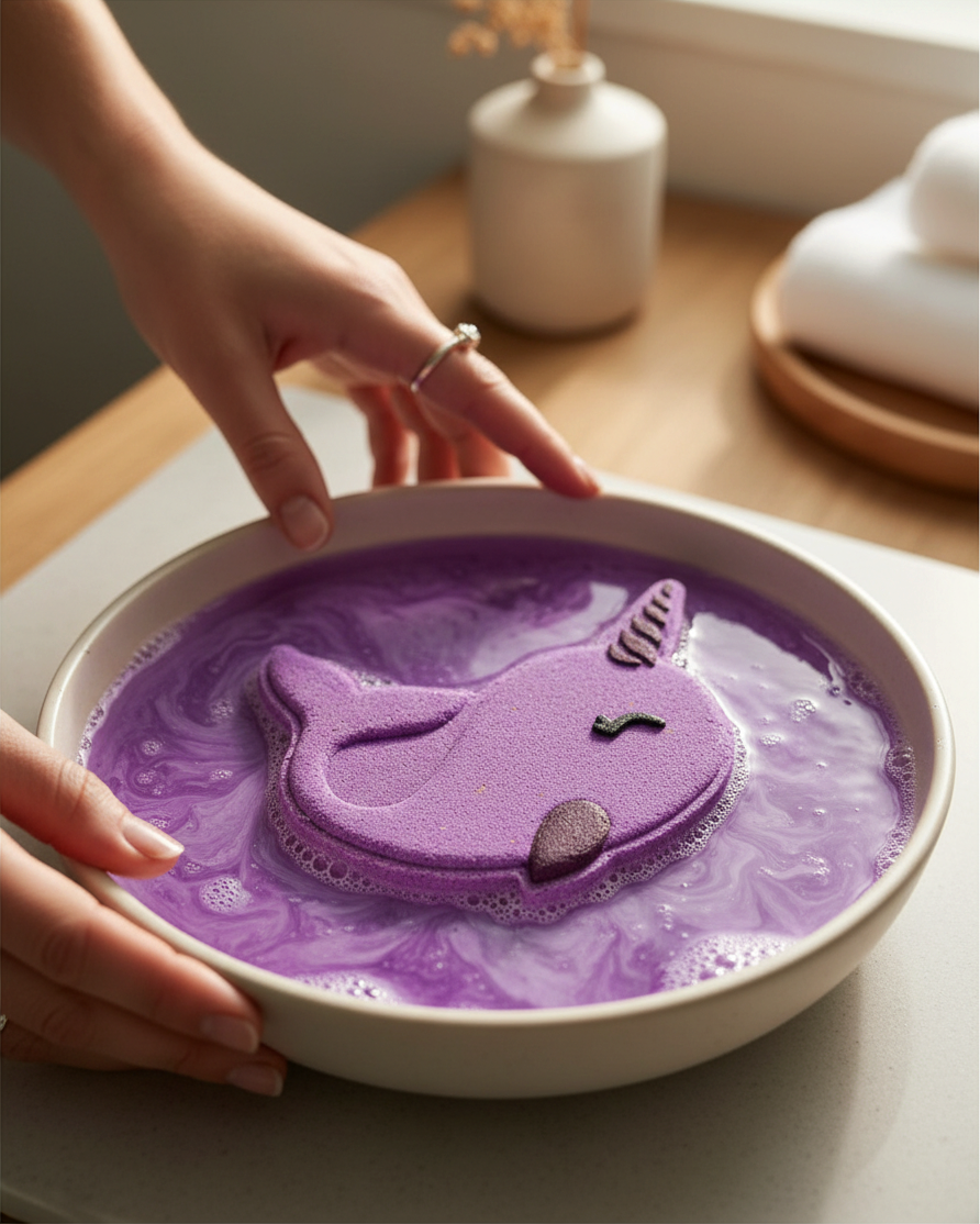 Narwhal Bath Bomb - Purple