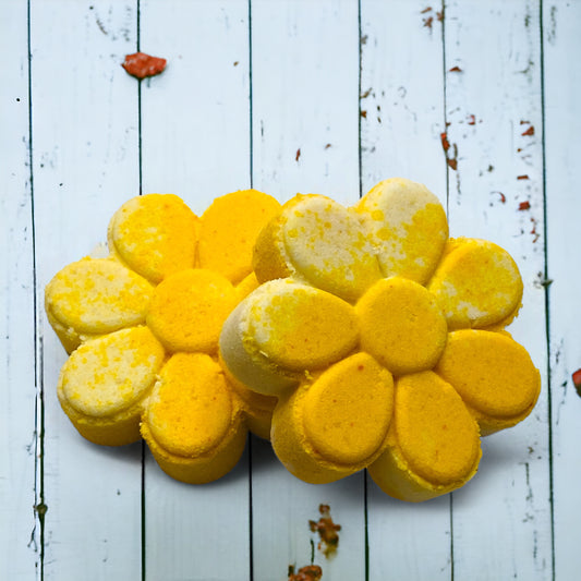 Sugared Lemon Flower Bath Bomb - Calla Lily Cosmetics + CL kids