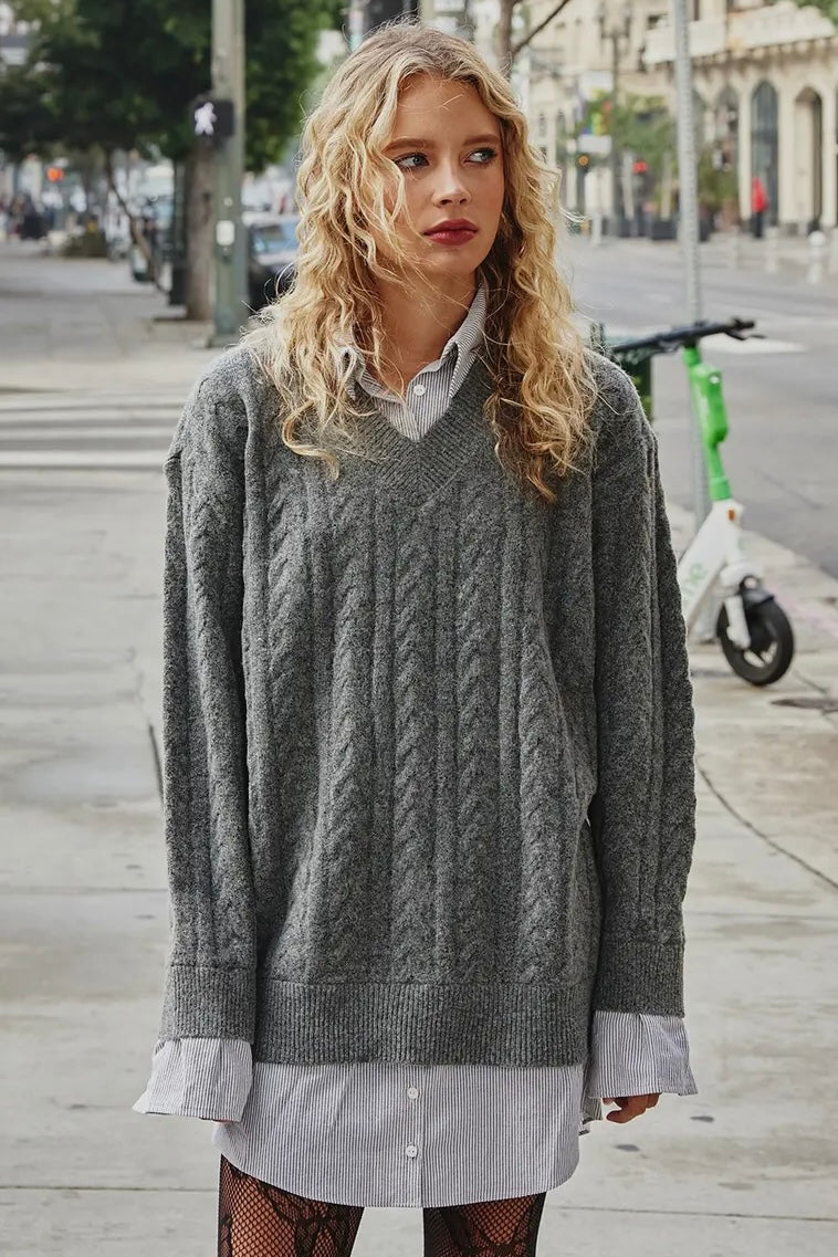 Grey Sweater Dress/Tunic