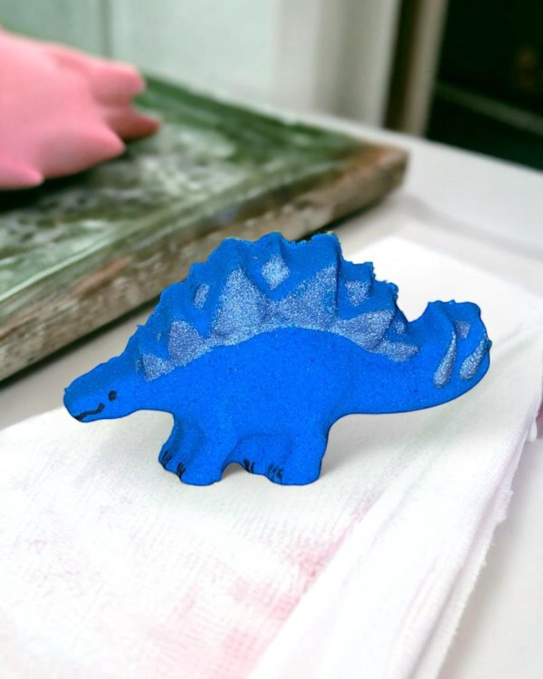 Stegosaurus Bath Bomb - Blue - Calla Lily Cosmetics + CL kids
