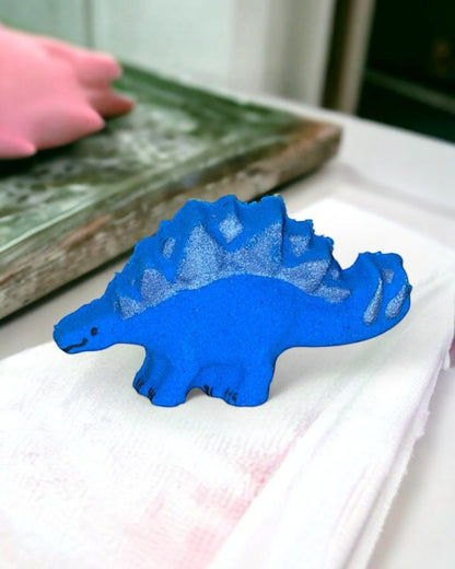 Stegosaurus Bath Bomb - Blue - Calla Lily Cosmetics + CL kids