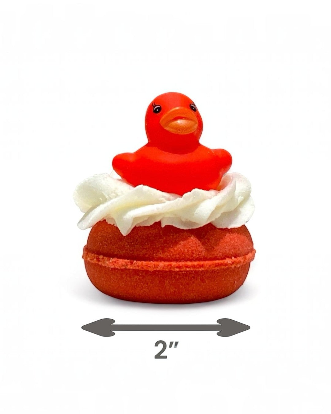 Bubbly Donut Bath Bomb - Red Orange - Calla Lily Cosmetics + CL kids