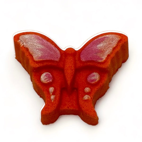 Butterfly Bath Bomb - Red Orange - Calla Lily Cosmetics + CL kids