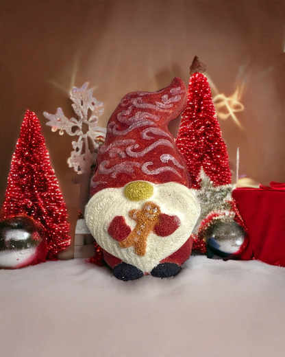 Gnome Bath Bomb - Holding Gingerbread Man 3