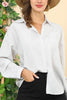 White Button Down with Grey Pinstripes - Calla Lily Cosmetics + CL kids