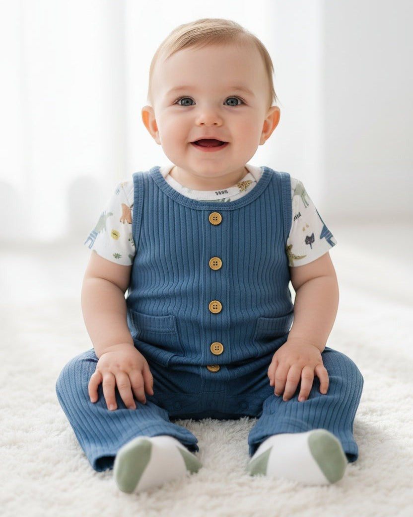 Light Blue Baby Dino Jumper - Calla Lily Cosmetics + CL kids