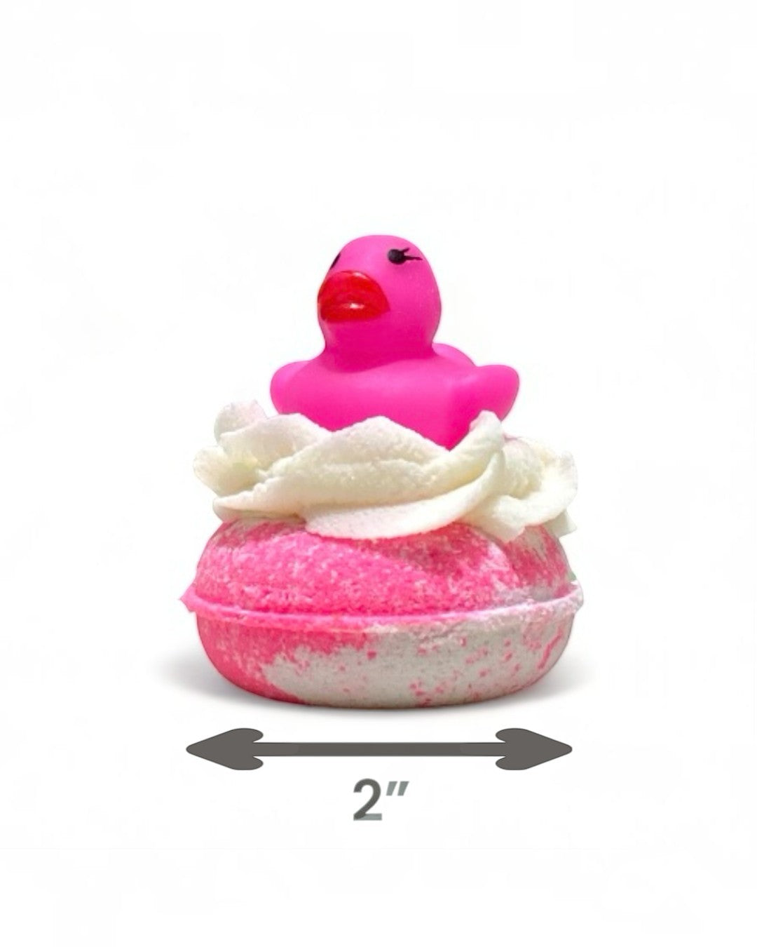 Bubbly Donut Bath Bomb - Pink & White - Calla Lily Cosmetics + CL kids