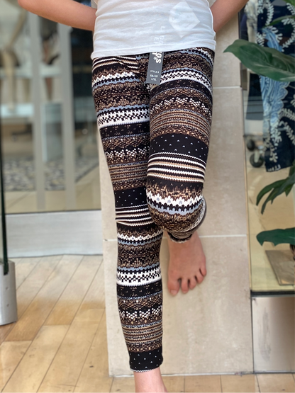 Kids Native Print Leggings - Calla Lily Cosmetics + CL kids