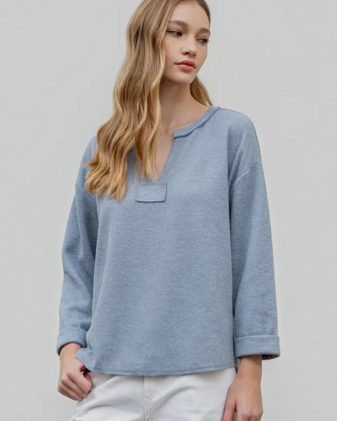 Raw Hen Light Blue Pullover Sweatshirt
