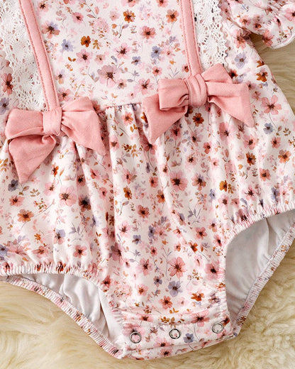 Ditsy Pink Floral Bubble Romper