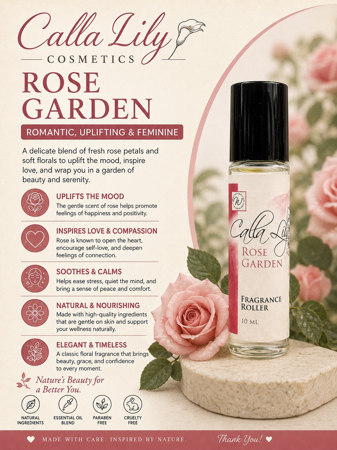 Perfume Roller - Rose Garden