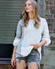 Grey & Blue Color Block Sweater