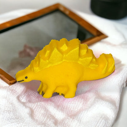 Stegosaurus Bath Bomb - Yellow - Calla Lily Cosmetics + CL kids