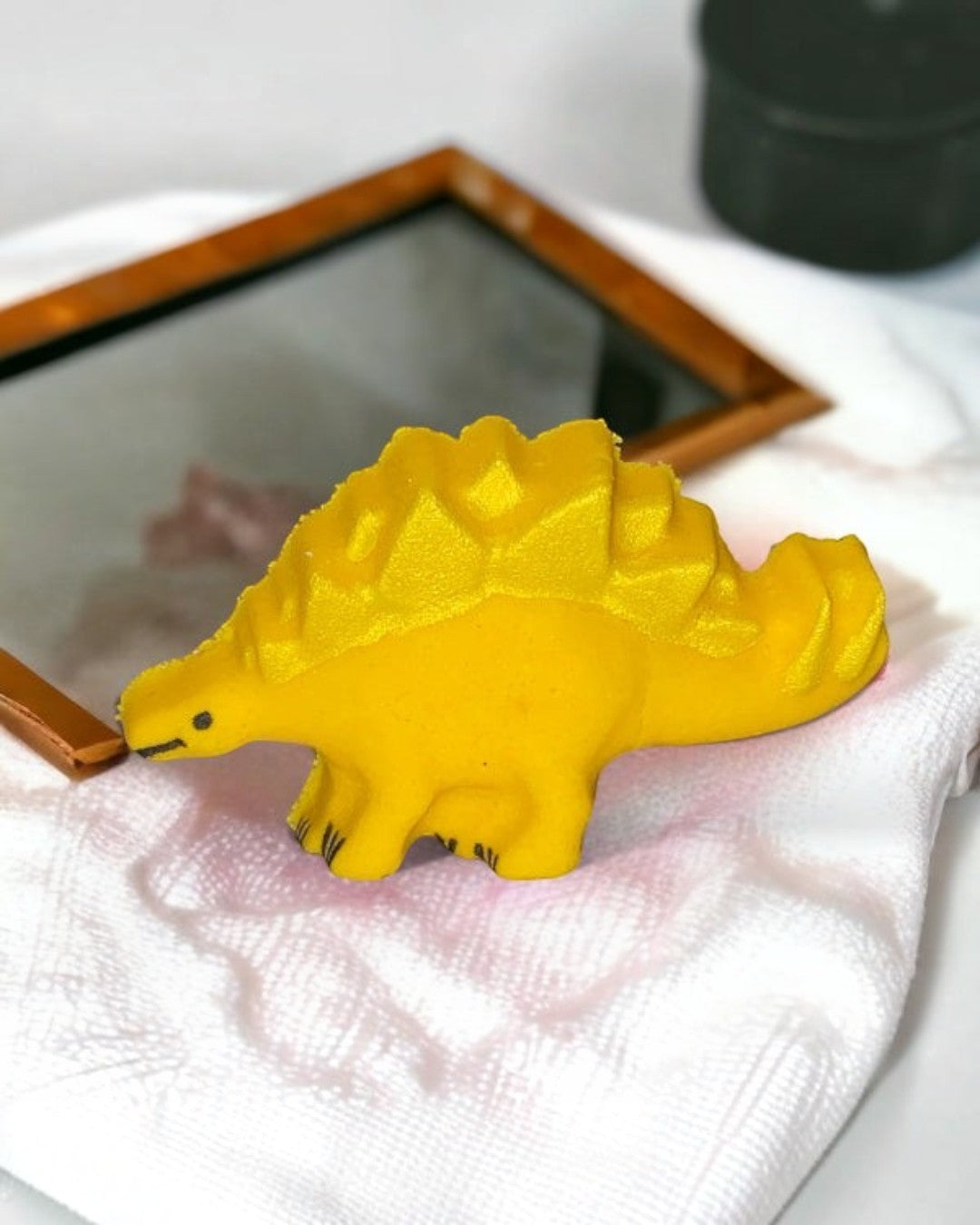 Stegosaurus Bath Bomb - Yellow - Calla Lily Cosmetics + CL kids