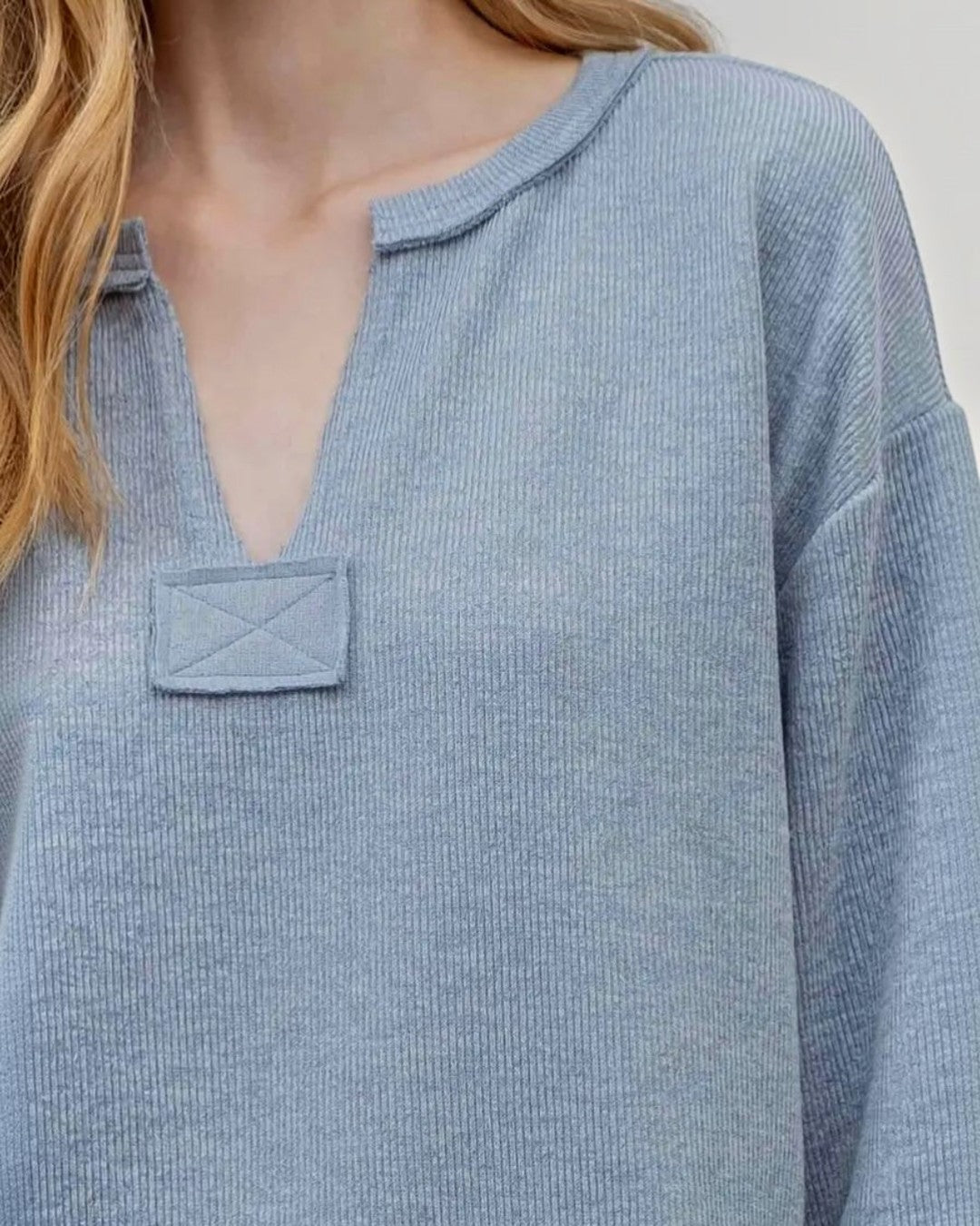 Raw Hen Light Blue Pullover Sweatshirt