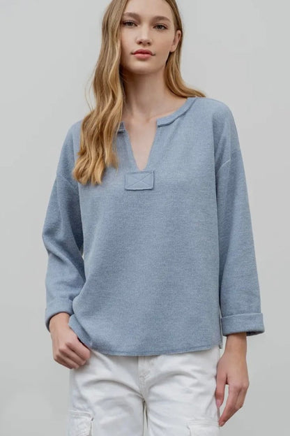 Raw Hen Light Blue Pullover Sweatshirt