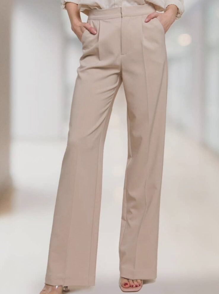 Camel Pleated Dress  Pants - Calla Lily Cosmetics + CL kids