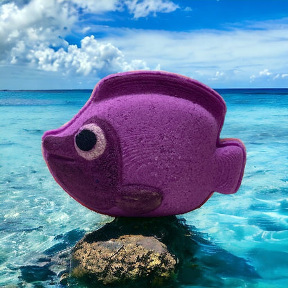 Fish Bath Bomb - Purple - Calla Lily Cosmetics + CL kids