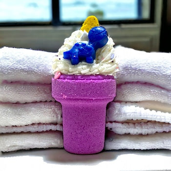 Ice Cream Cone Bath Bomb - Purple - Calla Lily Cosmetics + CL kids