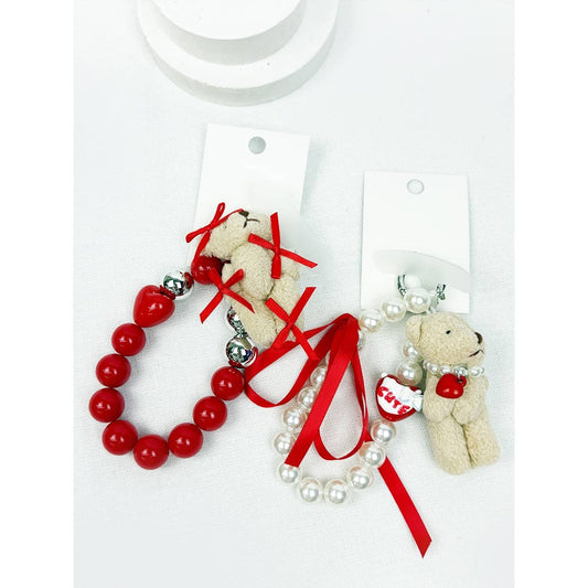 Teddy Bear Charm Mix Cell Phone and Bag Key Chain