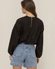 Black Cropped Top with Back Zipper - Calla Lily Cosmetics + CL kids