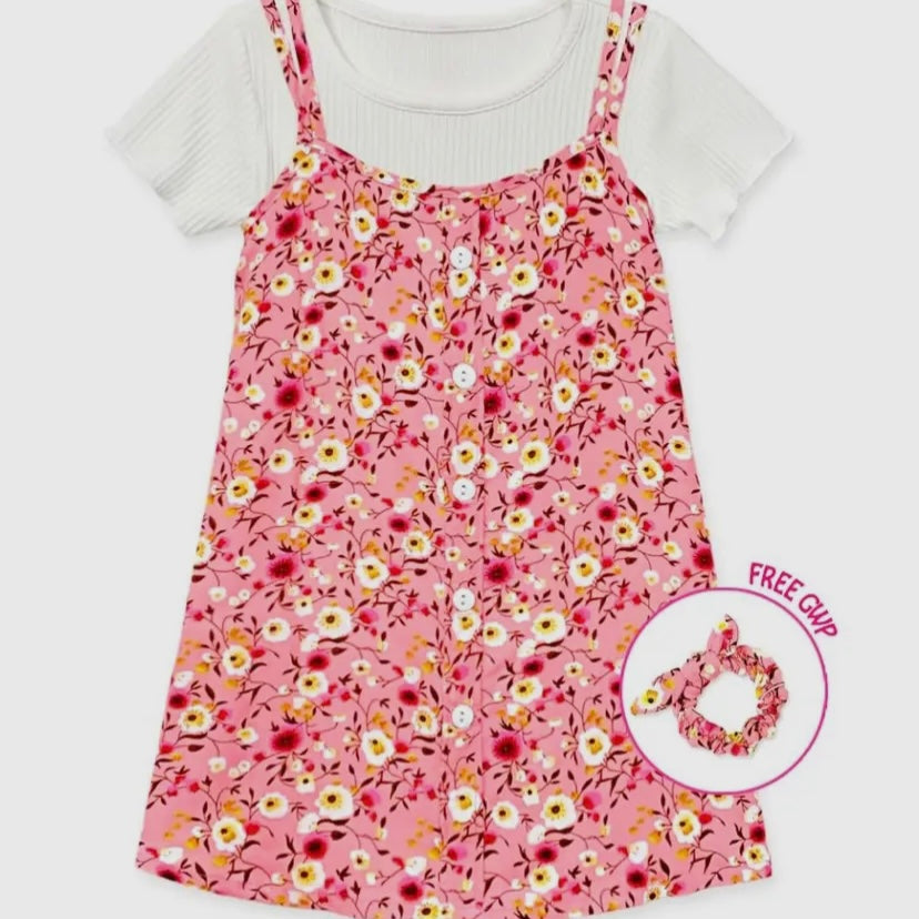 Rose Pink & White 2-Piece Dress - Calla Lily Cosmetics + CL kids