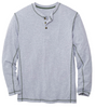 Boy's Grey Henley Long Sleeve Contrast Stitch Pullover