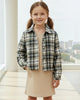 Spaghetti Strap Tan Dress & Black Flannel Shirt - Calla Lily Cosmetics + CL kids