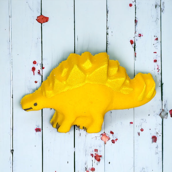 Stegosaurus Bath Bomb - Yellow - Calla Lily Cosmetics + CL kids