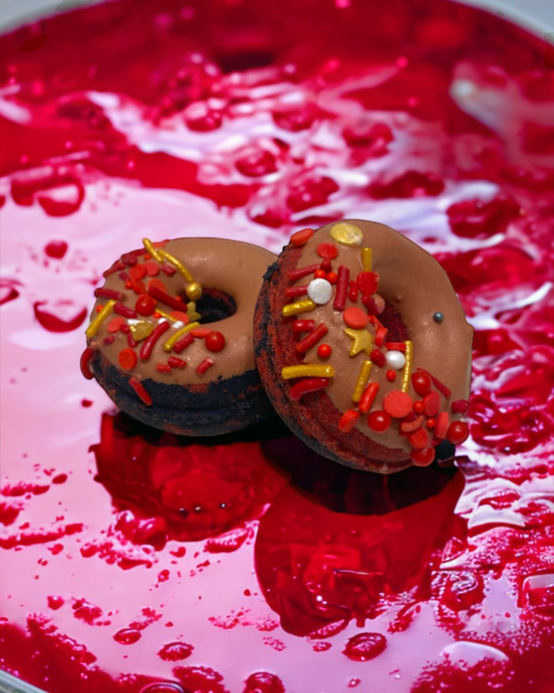Donut Bath Bomb - Dragon's Blood - Calla Lily Cosmetics + CL kids