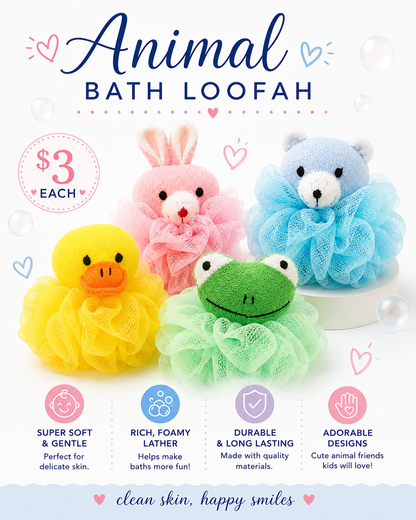 Animal Shaped Bath Loofah