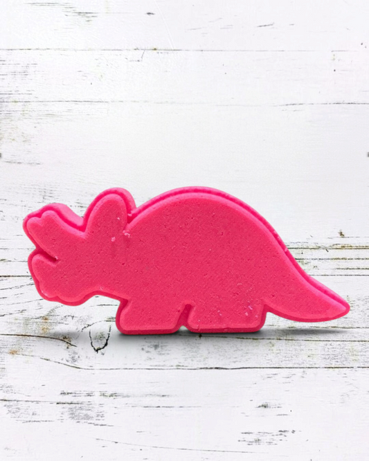 Triceratops Dino Bath Bomb - Pink - Calla Lily Cosmetics + CL kids