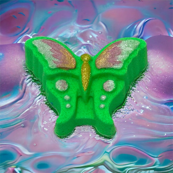 Butterfly Bath Bomb - Green - Calla Lily Cosmetics + CL kids