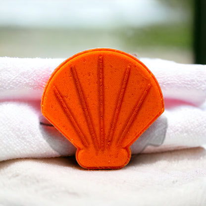 Shell Bath Bomb - Orange - Calla Lily Cosmetics + CL kids