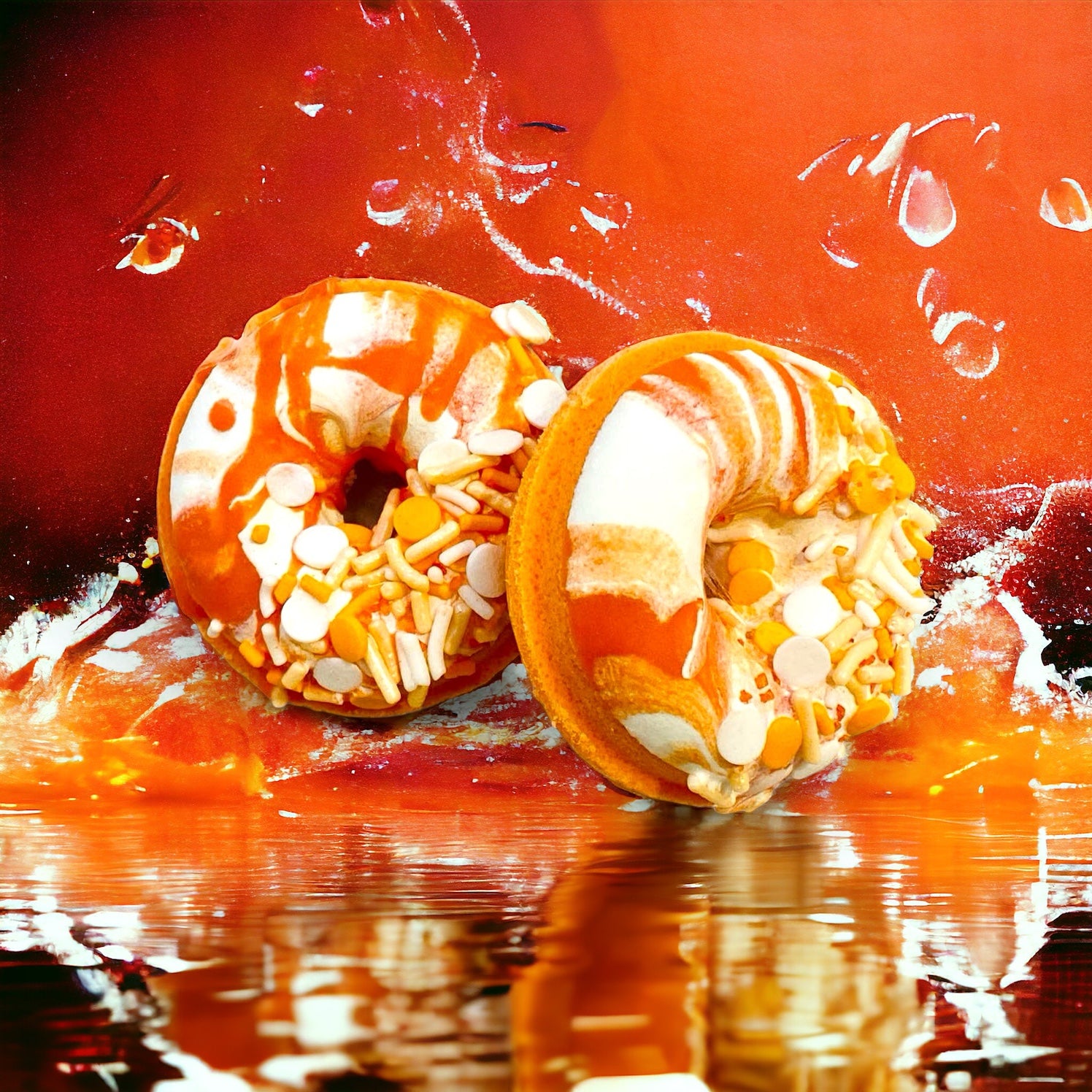 Donut Bath Bomb - Orange - Calla Lily Cosmetics + CL kids