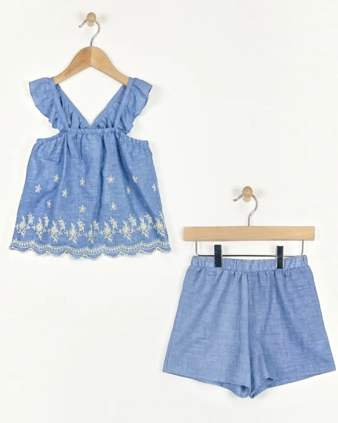 Tween 2 Piece Blue Shorts Set