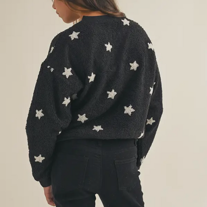 Henley Black Pullover Sweater- Tween - Calla Lily Cosmetics + CL kids