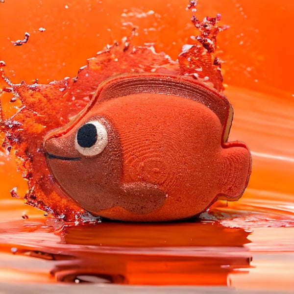 Fish Bath Bomb - Red/Orange - Calla Lily Cosmetics + CL kids