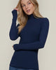Ribbed Turtleneck-Navy - Calla Lily Cosmetics + CL kids