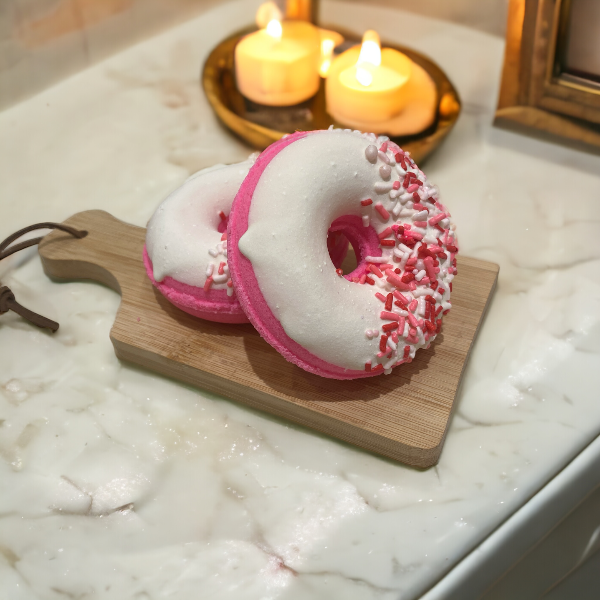 Donut Bath Bomb - Pink - Calla Lily Cosmetics + CL kids