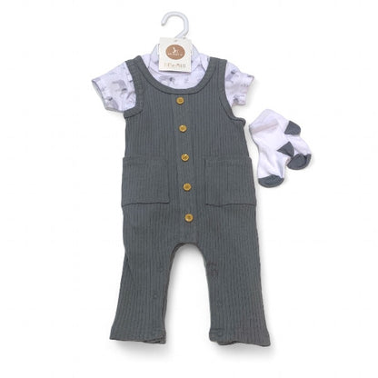 Grey Baby Elephant Romper - Calla Lily Cosmetics + CL kids