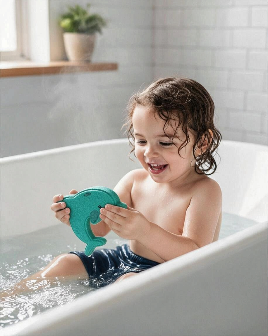 Dolphin Bath Bomb l Gentle, Child Safe L Teal