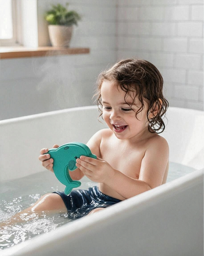 Dolphin Bath Bomb l Gentle, Child Safe L Teal
