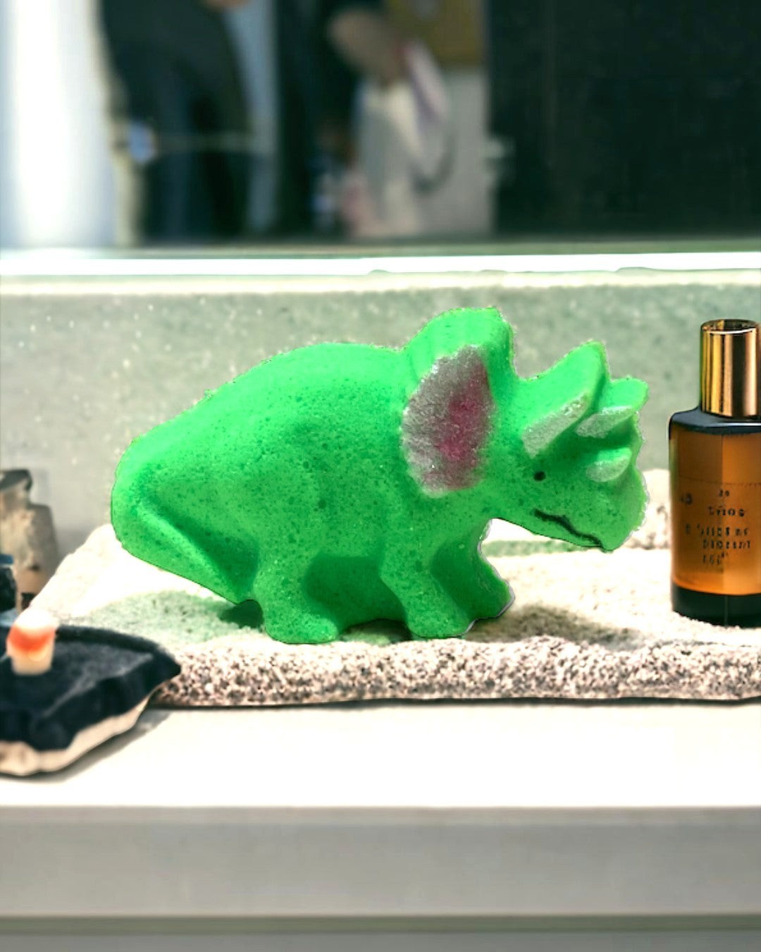 Med. Triceratops Dino Bath Bomb - Green - Calla Lily Cosmetics + CL kids
