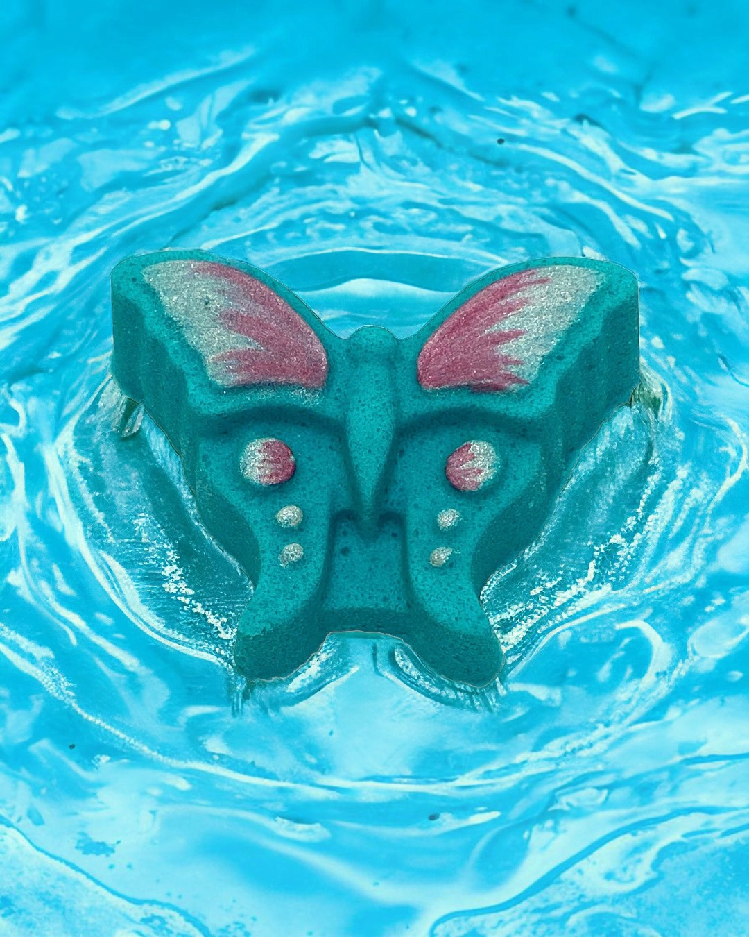 Butterfly Bath Bomb - Teal - Calla Lily Cosmetics + CL kids