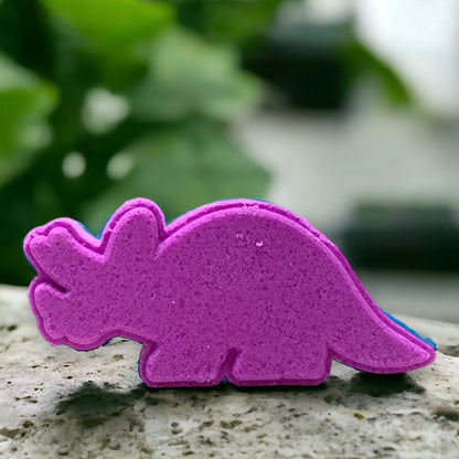 Triceratops Dino Bath Bomb - Purple - Calla Lily Cosmetics + CL kids