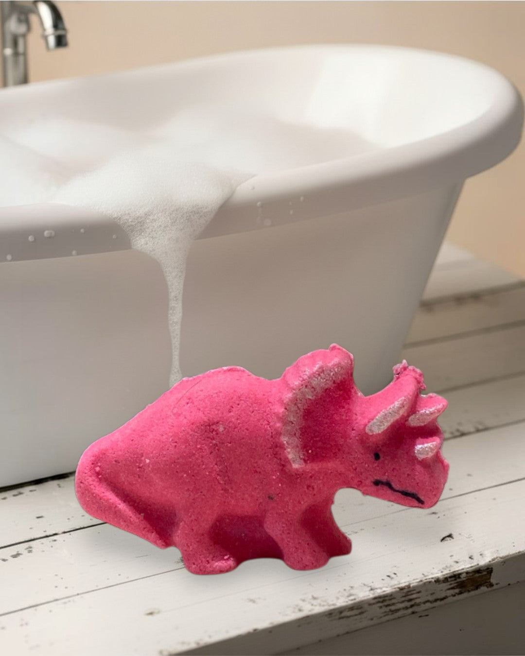 Med. Triceratops Bath Bomb - Pink - Calla Lily Cosmetics + CL kids